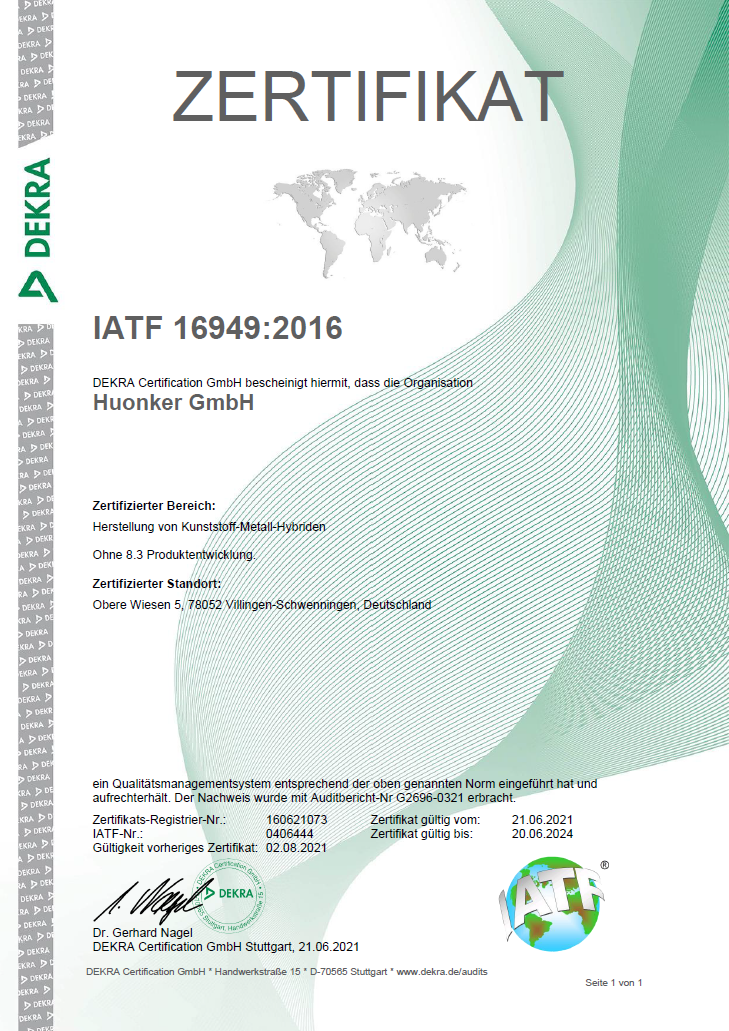 Zertifikat IATF16949